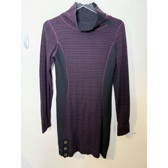 prAna Kelland Dress - Women's Black Plum Small - Picture 1 of 5